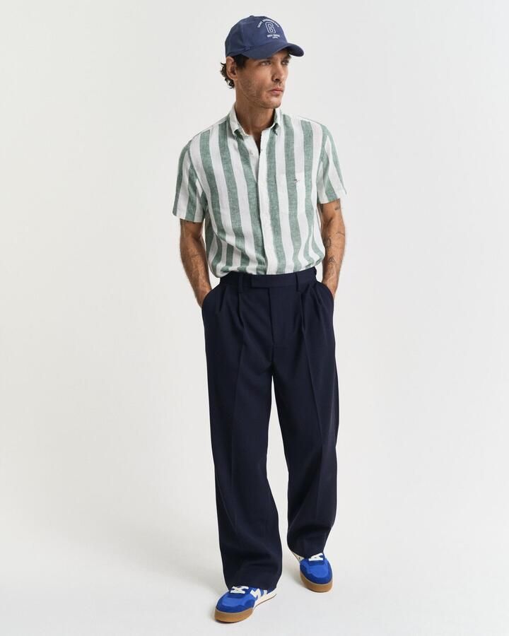 Gant Overhemd met korte mouwen REG COTTON LINEN STRIPE SS SHIRT - Foto 3