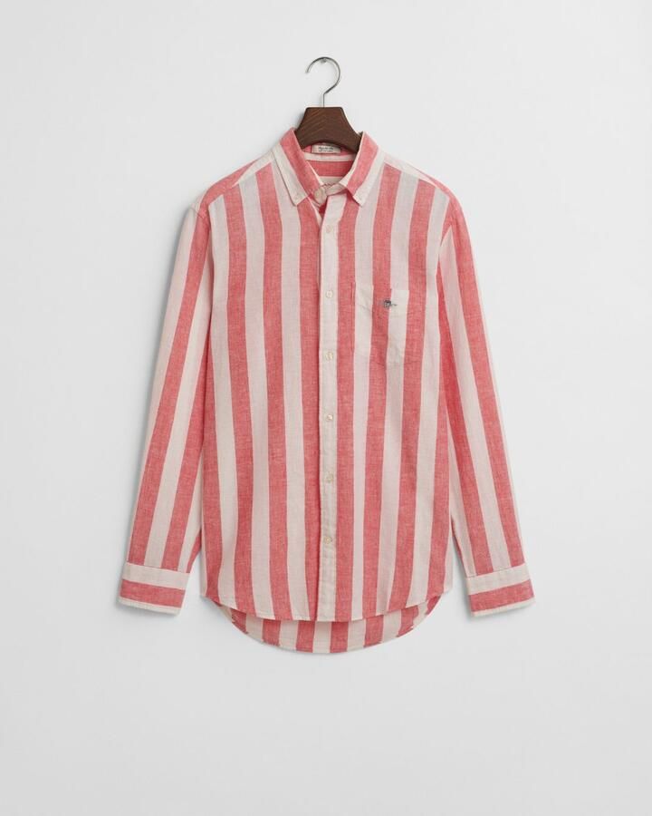 Gant Overhemd met lange mouwen REG COTTON LINEN BOLD STRIPE SHIRT - Foto 4