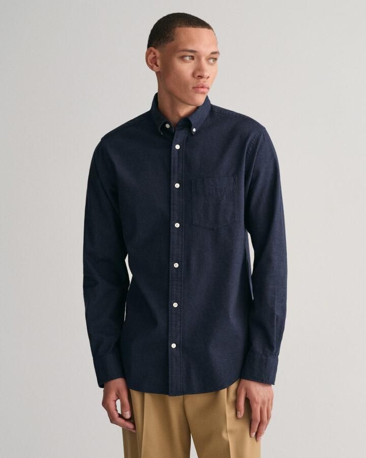 Gant Donkerblauw Button-Down Overhemd met Borstzak Blue Heren - Foto 7