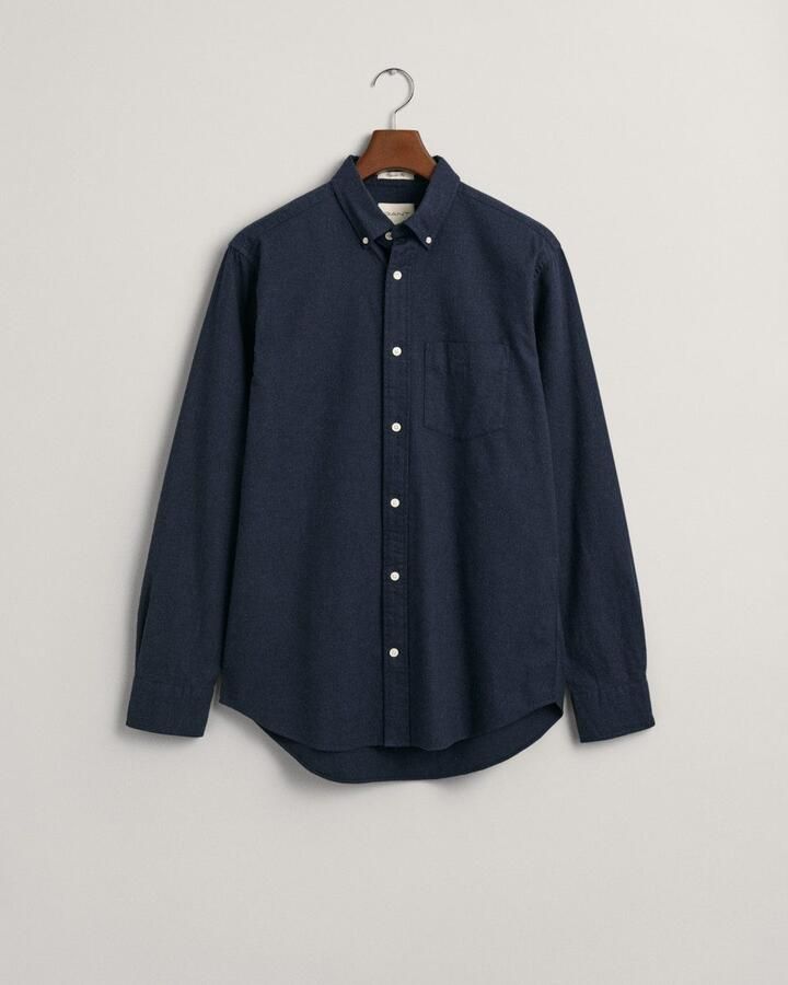 Gant Donkerblauw Button-Down Overhemd met Borstzak Blue Heren - Foto 5