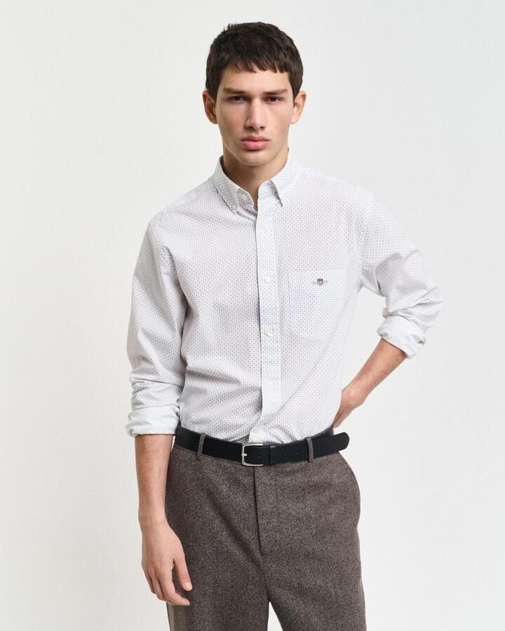 Gant Overhemd met lange mouwen REG MICRO PRINT SHIRT met een subtiele doorlopende micro-print - Foto 5