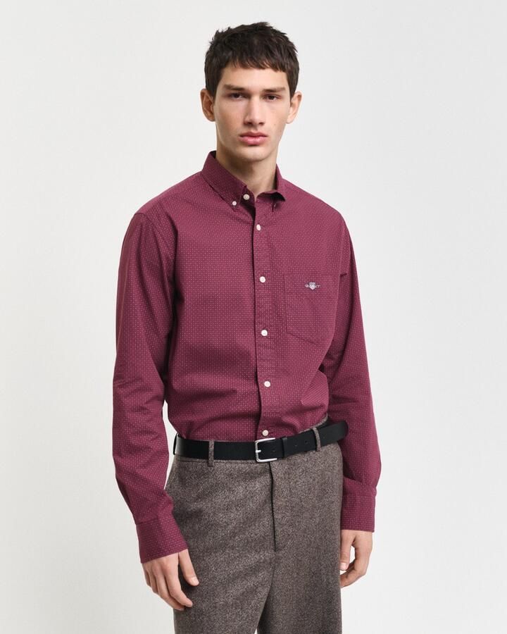 Gant Overhemd met lange mouwen REG MICRO PRINT SHIRT met een subtiele doorlopende micro-print - Foto 5