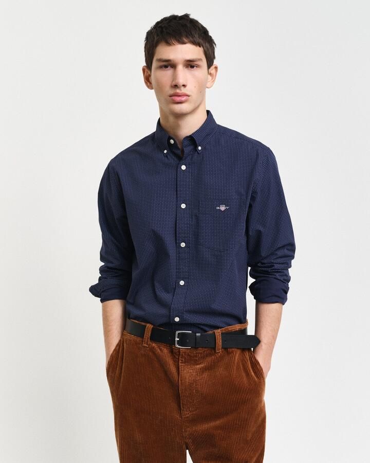 Gant Overhemd met lange mouwen REG MICRO PRINT SHIRT met een subtiele doorlopende micro-print - Foto 5