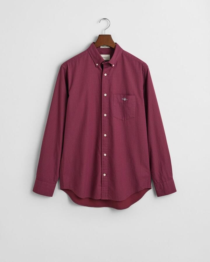 Gant Overhemd met lange mouwen REG MICRO PRINT SHIRT met een subtiele doorlopende micro-print - Foto 4