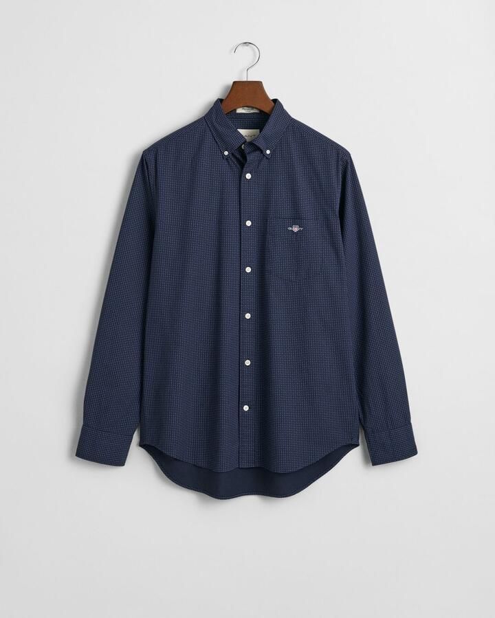 Gant Overhemd met lange mouwen REG MICRO PRINT SHIRT met een subtiele doorlopende micro-print - Foto 4