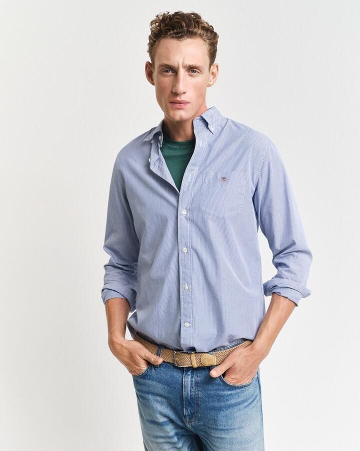 Gant Overhemd met lange mouwen REG POPLIN BANKER SHIRT Banker Stripe popeline lichte katoen - Foto 2