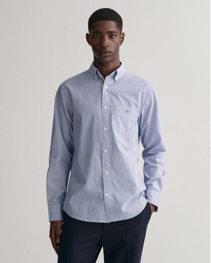 Gant Overhemd met lange mouwen REG POPLIN BANKER SHIRT Banker Stripe popeline lichte katoen - Foto 8