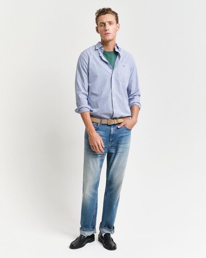 Gant Overhemd met lange mouwen REG POPLIN BANKER SHIRT Banker Stripe popeline lichte katoen - Foto 15