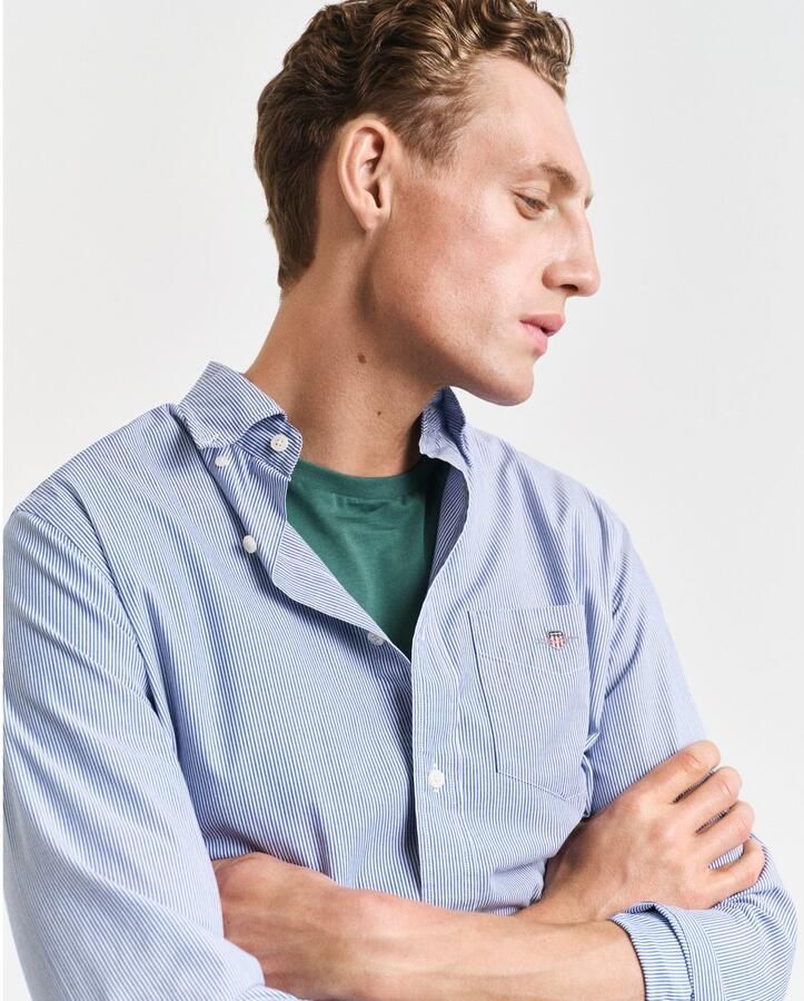 Gant Overhemd met lange mouwen REG POPLIN BANKER SHIRT Banker Stripe popeline lichte katoen - Foto 6