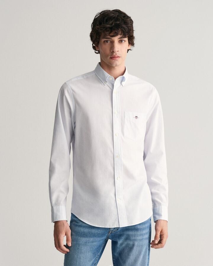 Gant Overhemd met lange mouwen REG POPLIN BANKER SHIRT Banker Stripe popeline lichte katoen - Foto 17