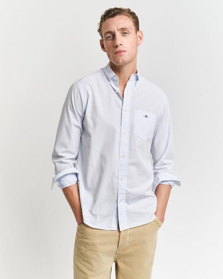 Gant Overhemd met lange mouwen REG POPLIN BANKER SHIRT Banker Stripe popeline lichte katoen - Foto 4