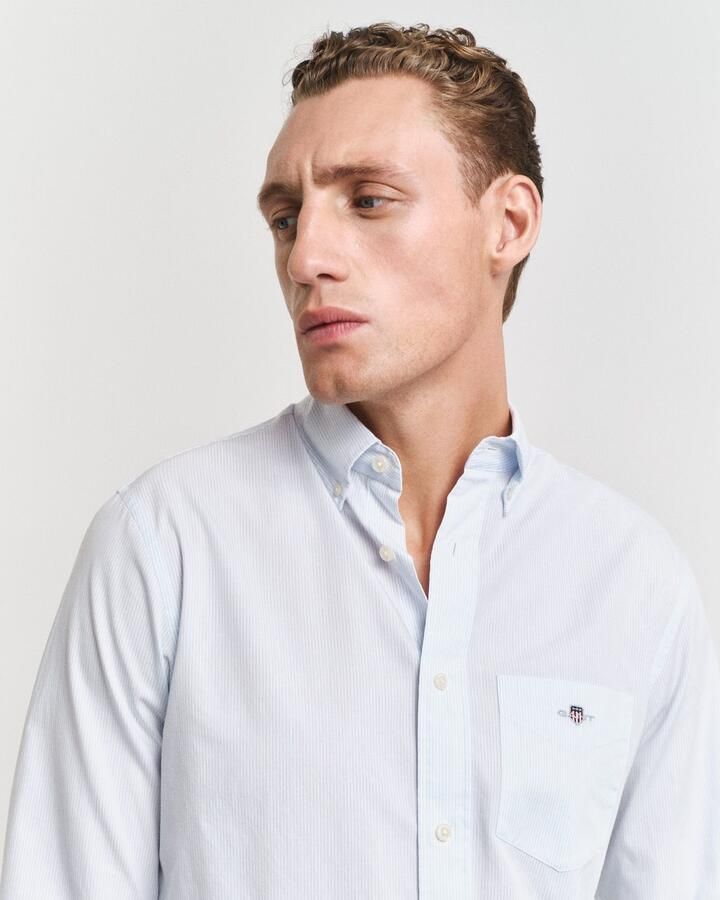 Gant Overhemd met lange mouwen REG POPLIN BANKER SHIRT Banker Stripe popeline lichte katoen - Foto 7
