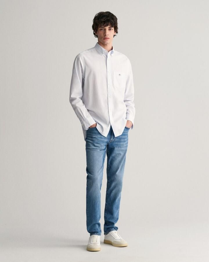 Gant Overhemd met lange mouwen REG POPLIN BANKER SHIRT Banker Stripe popeline lichte katoen - Foto 8