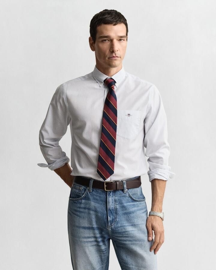 Gant Overhemd met lange mouwen REG POPLIN BANKER SHIRT Banker Stripe popeline lichte katoen - Foto 15