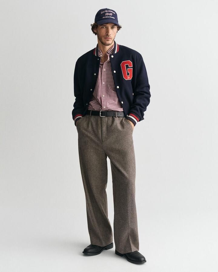 Gant Overhemd met lange mouwen REG POPLIN GINGHAM SHIRT met logoborduursel op borsthoogte - Foto 3