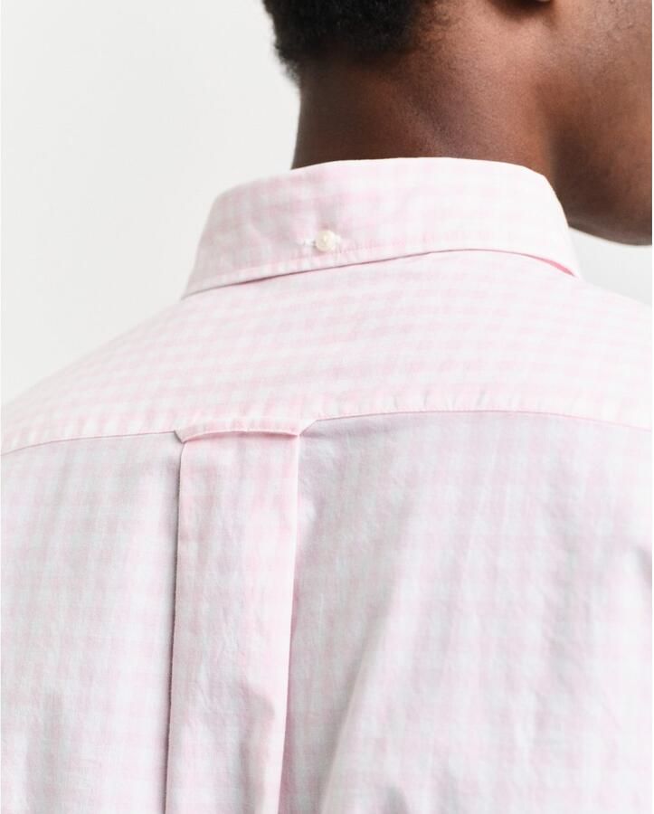 Gant Overhemd met lange mouwen REG POPLIN GINGHAM SHIRT met logoborduursel op borsthoogte