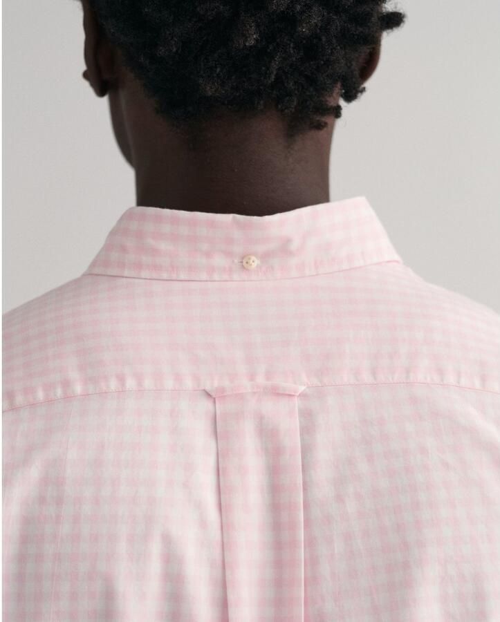 Gant Overhemd met lange mouwen REG POPLIN GINGHAM SHIRT met logoborduursel op borsthoogte - Foto 2