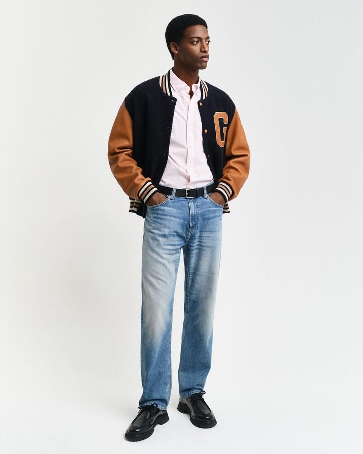 Gant Overhemd met lange mouwen REG POPLIN GINGHAM SHIRT met logoborduursel op borsthoogte - Foto 10