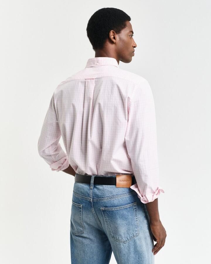 Gant Overhemd met lange mouwen REG POPLIN GINGHAM SHIRT met logoborduursel op borsthoogte - Foto 12