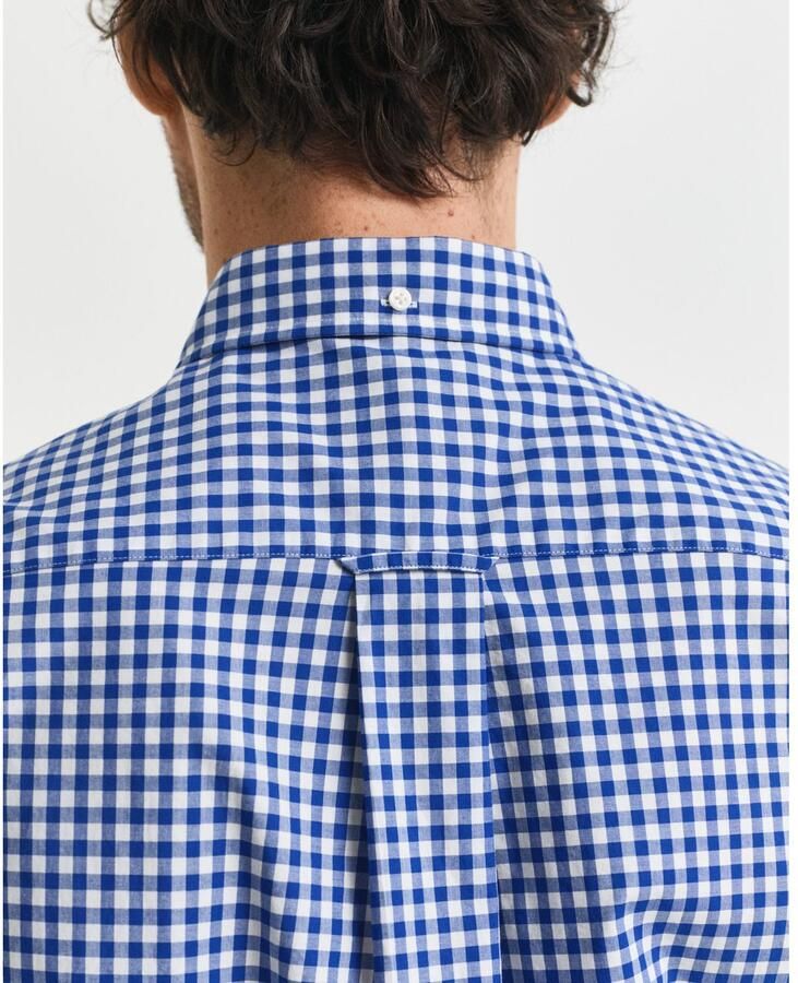 Gant Overhemd met lange mouwen REG POPLIN GINGHAM SHIRT met logoborduursel op borsthoogte