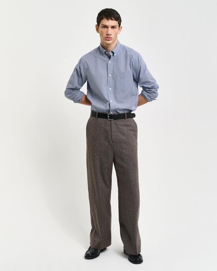 Gant Overhemd met lange mouwen REG POPLIN MICRO GINGHAM SHIRT Regular fit popeline overhemd met Vichy mini-ruit - Foto 3