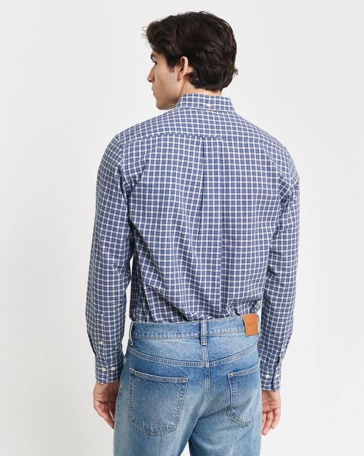 Gant Overhemd met lange mouwen REG POPLIN SMALL CHECK SHIRT Regular fit popeline overhemd met klein ruitpatroon - Foto 3