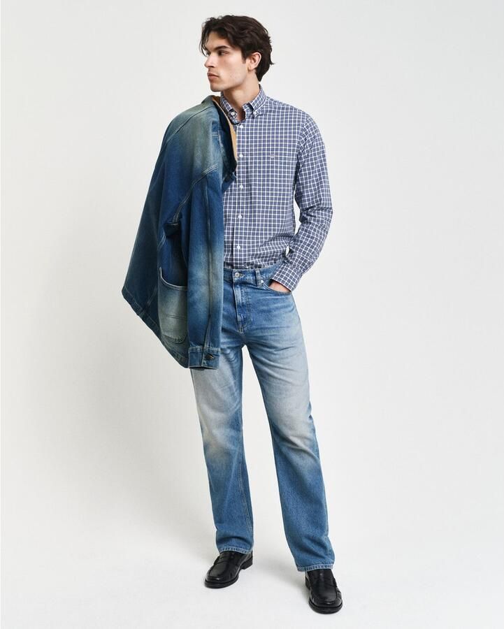 Gant Overhemd met lange mouwen REG POPLIN SMALL CHECK SHIRT Regular fit popeline overhemd met klein ruitpatroon - Foto 2