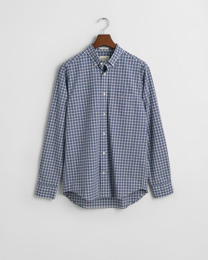 Gant Overhemd met lange mouwen REG POPLIN SMALL CHECK SHIRT Regular fit popeline overhemd met klein ruitpatroon - Foto 4