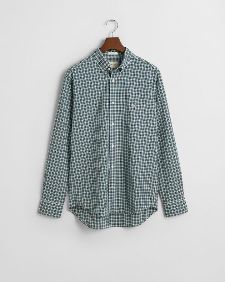 Gant Overhemd met lange mouwen REG POPLIN SMALL CHECK SHIRT Regular fit popeline overhemd met klein ruitpatroon - Foto 4