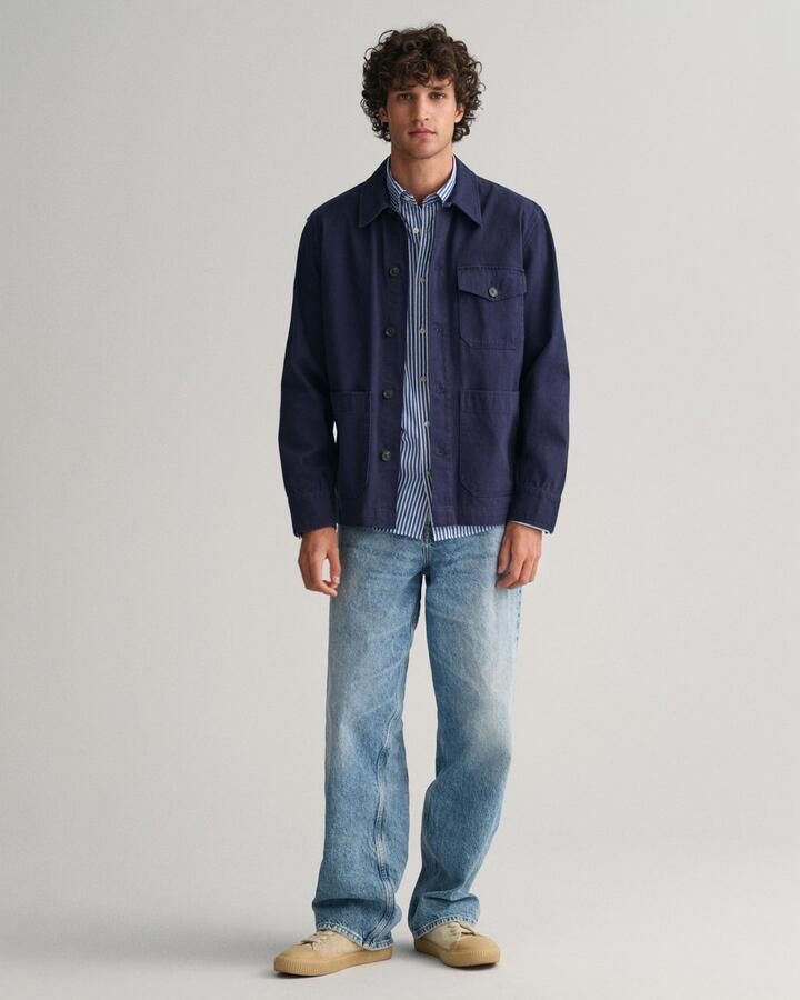 Gant Regular fit vrijetijdsoverhemd met streepmotief model 'POPLIN' - Foto 8