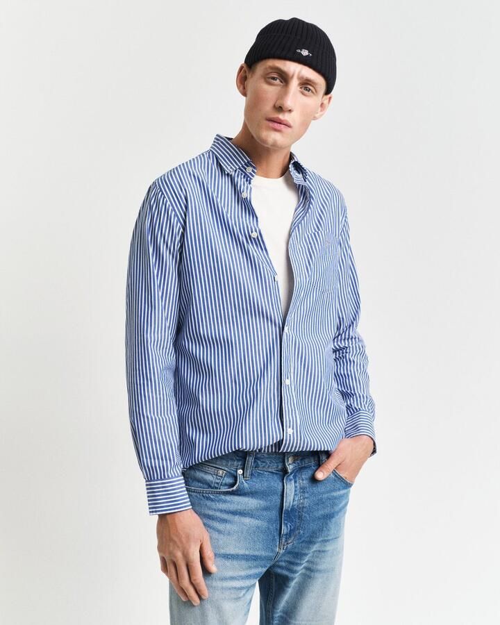 Gant Regular fit vrijetijdsoverhemd met streepmotief model 'POPLIN' - Foto 10