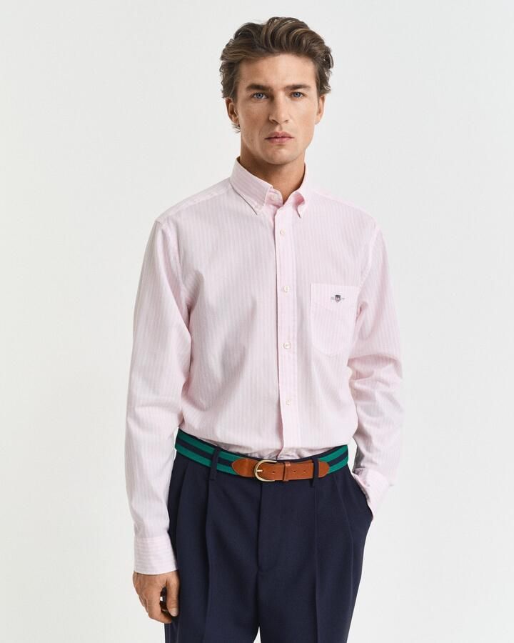 Gant Regular fit vrijetijdsoverhemd met streepmotief model 'POPLIN' - Foto 5