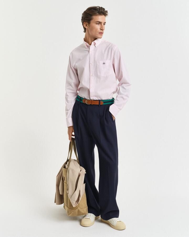 Gant Regular fit vrijetijdsoverhemd met streepmotief model 'POPLIN' - Foto 3