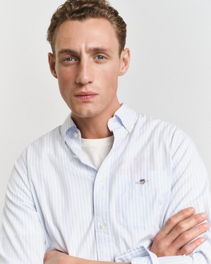 Gant Regular fit vrijetijdsoverhemd met streepmotief model 'POPLIN' - Foto 11