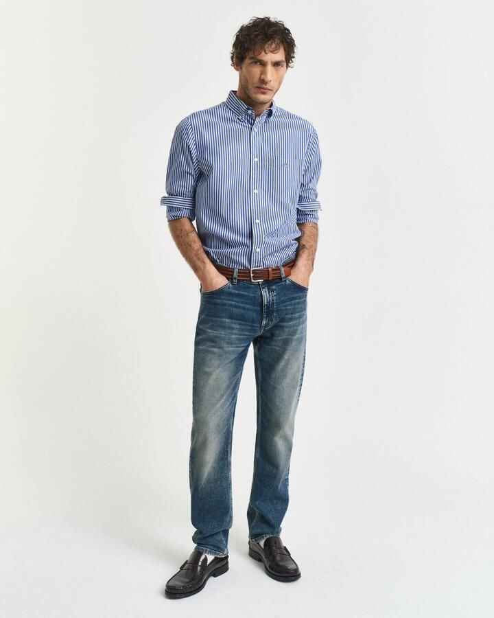 Gant Regular fit vrijetijdsoverhemd met streepmotief model 'POPLIN' - Foto 14