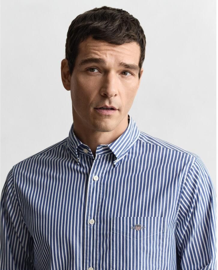 Gant Regular fit vrijetijdsoverhemd met streepmotief model 'POPLIN' - Foto 6
