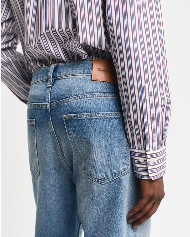 Gant Overhemd met lange mouwen REG POPLIN STRIPE SHIRT Regular fit popeline overhemd met strepen