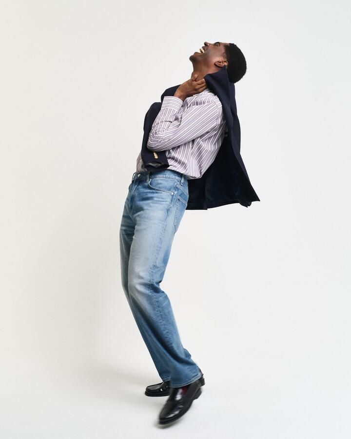 Gant Overhemd met lange mouwen REG POPLIN STRIPE SHIRT Regular fit popeline overhemd met strepen - Foto 4