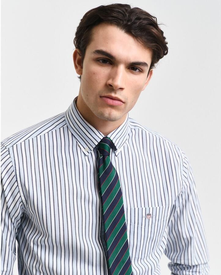 Gant Overhemd met lange mouwen REG POPLIN STRIPE SHIRT Regular fit popeline overhemd met strepen
