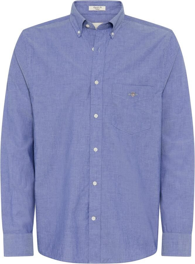 Gant Overhemd met lange mouwen Regular fit poplin overhemd licht slijtvast easy care