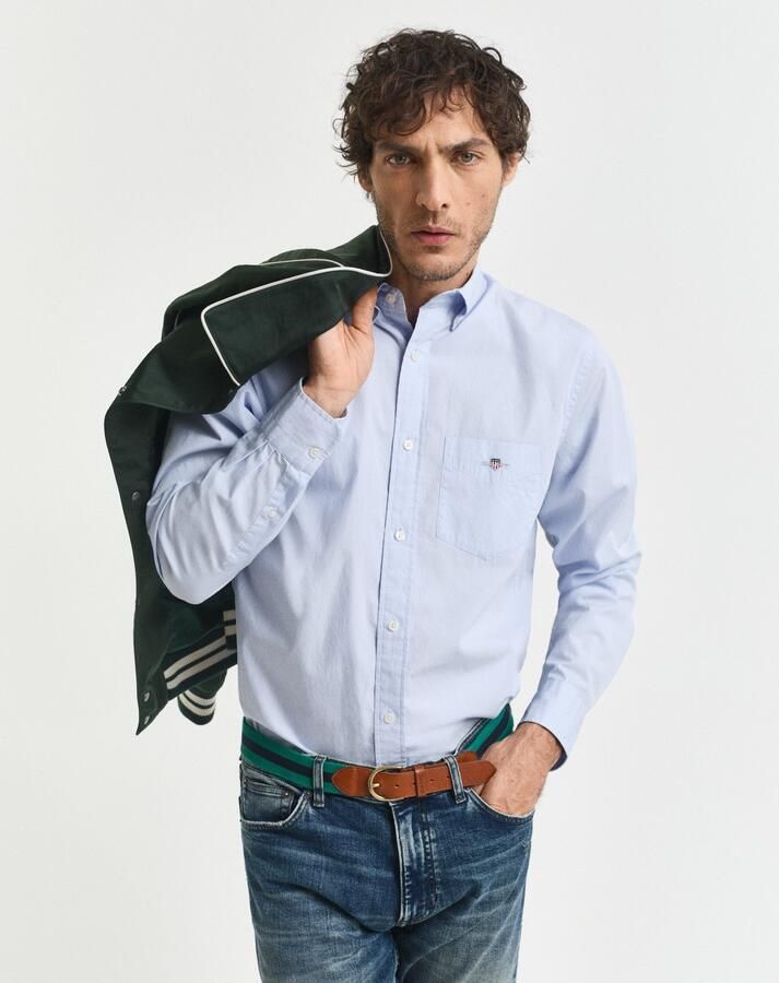 Gant Overhemd met lange mouwen Regular fit poplin overhemd licht slijtvast easy care - Foto 10