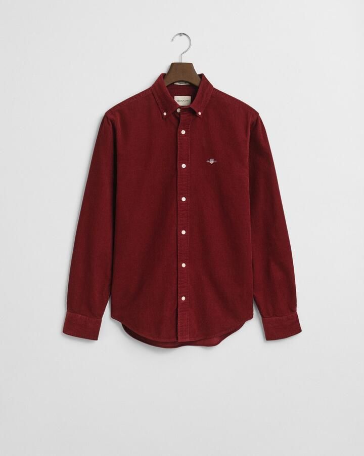 Gant Overhemd met lange mouwen regular fit van corduroy button-down kraag