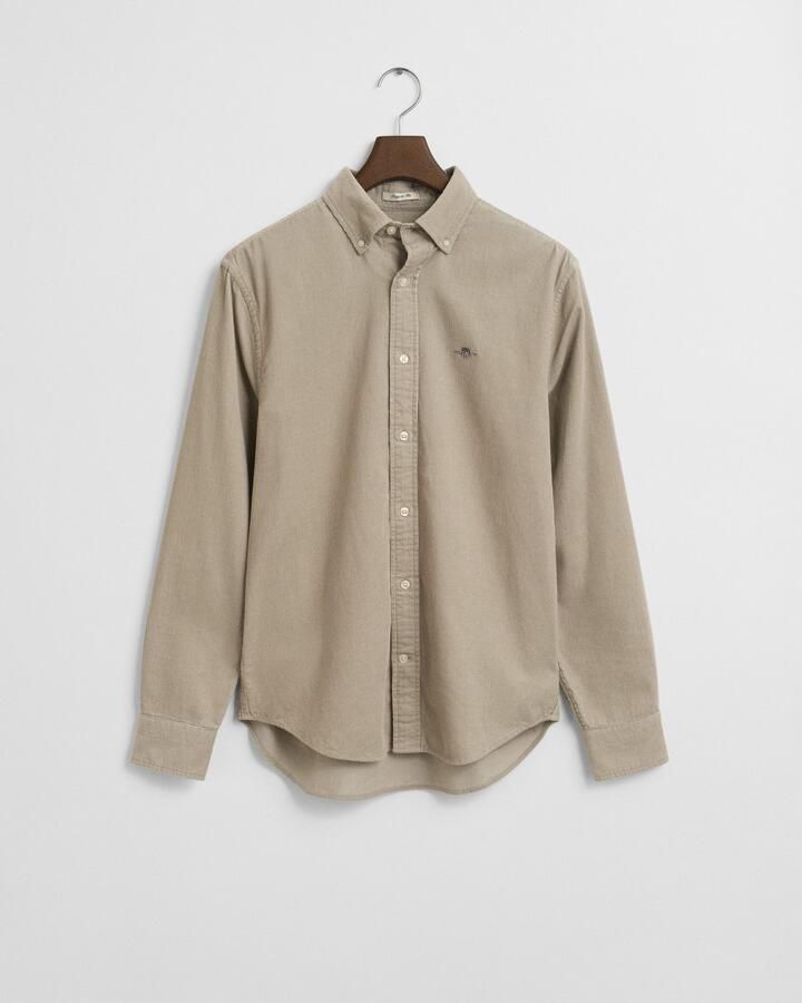 Gant Overhemd met lange mouwen regular fit van corduroy button-down kraag