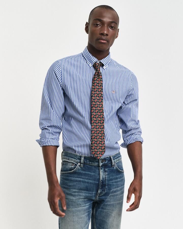 Gant Overhemd met lange mouwen SLIM POPLIN STRIPE SHIRT - Foto 5