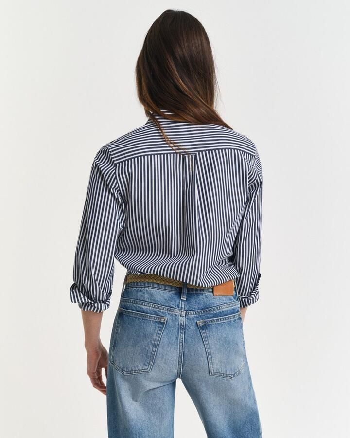 Gant Overhemdblouse REG POPLIN STRIPED SHIRT met een klein geborduurd logo op de borst - Foto 14