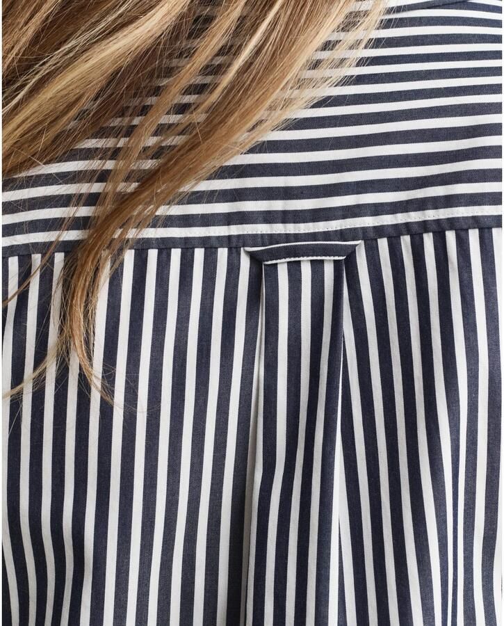 Gant Overhemdblouse REG POPLIN STRIPED SHIRT met een klein geborduurd logo op de borst - Foto 3