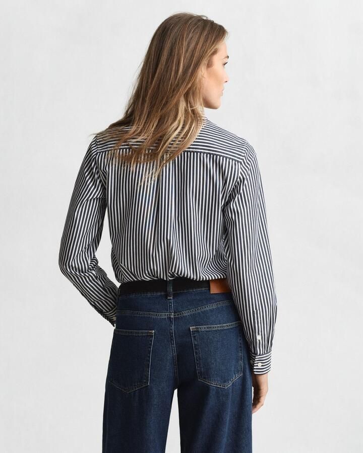 Gant Overhemdblouse REG POPLIN STRIPED SHIRT met een klein geborduurd logo op de borst - Foto 12