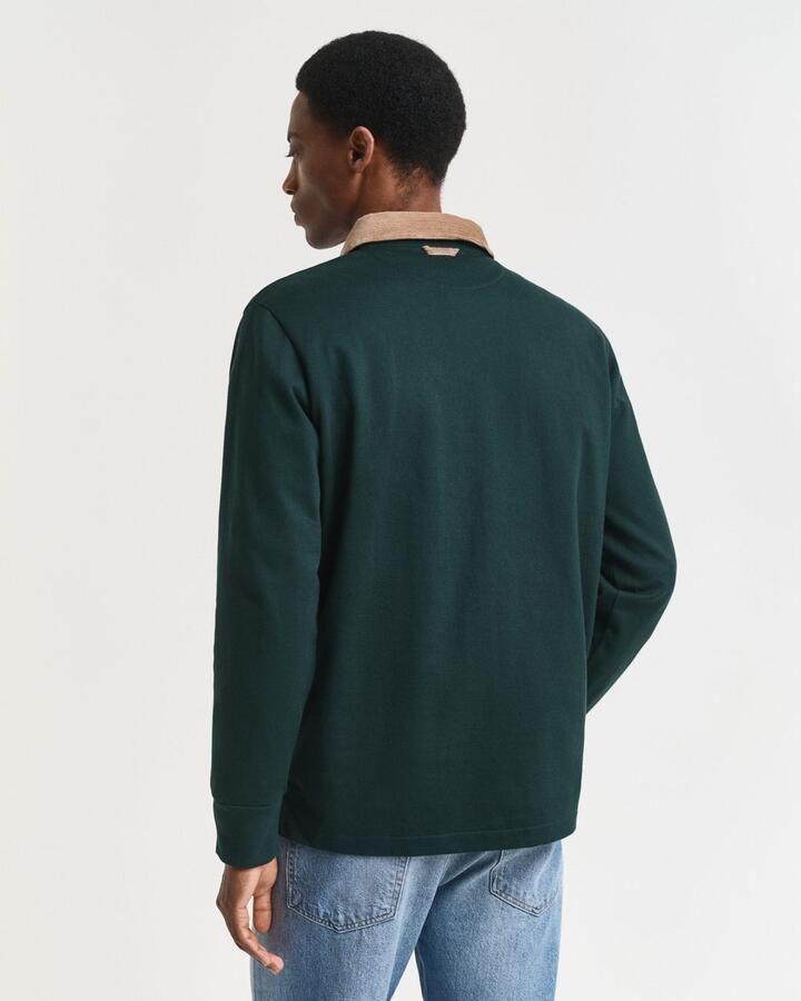 Gant Poloshirt met lange mouwen CORD COLLAR HEAVY RUGGER Corduroy kraag regular fit zijsplit - Foto 4