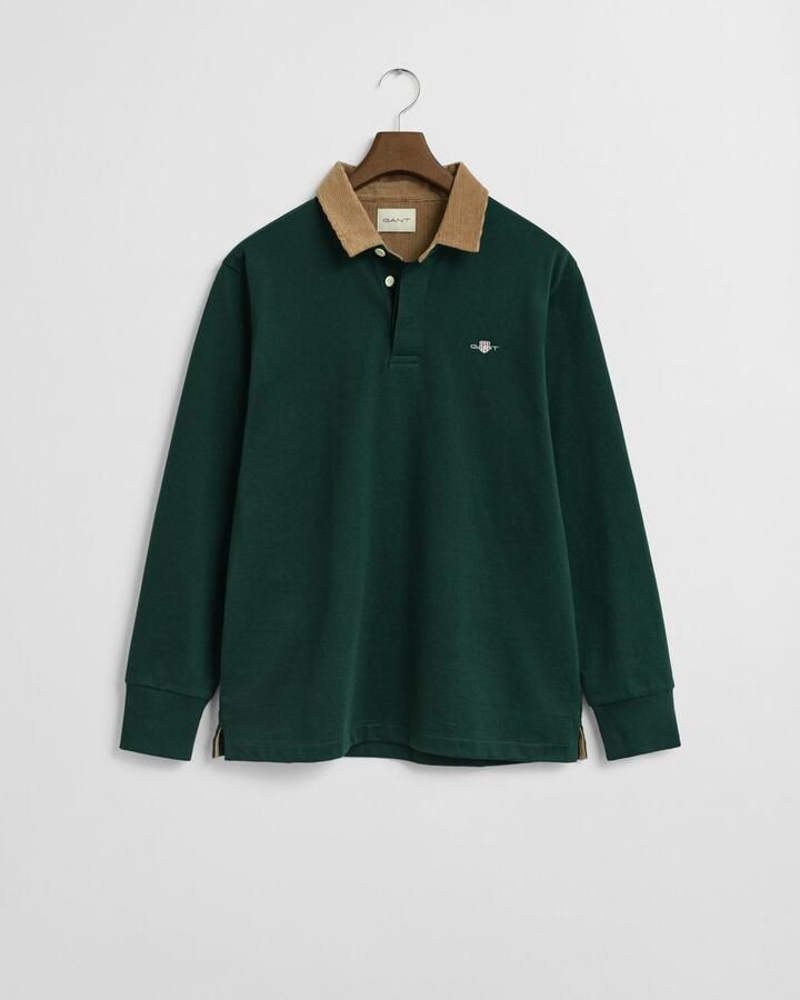 Gant Poloshirt met lange mouwen CORD COLLAR HEAVY RUGGER Corduroy kraag regular fit zijsplit - Foto 6