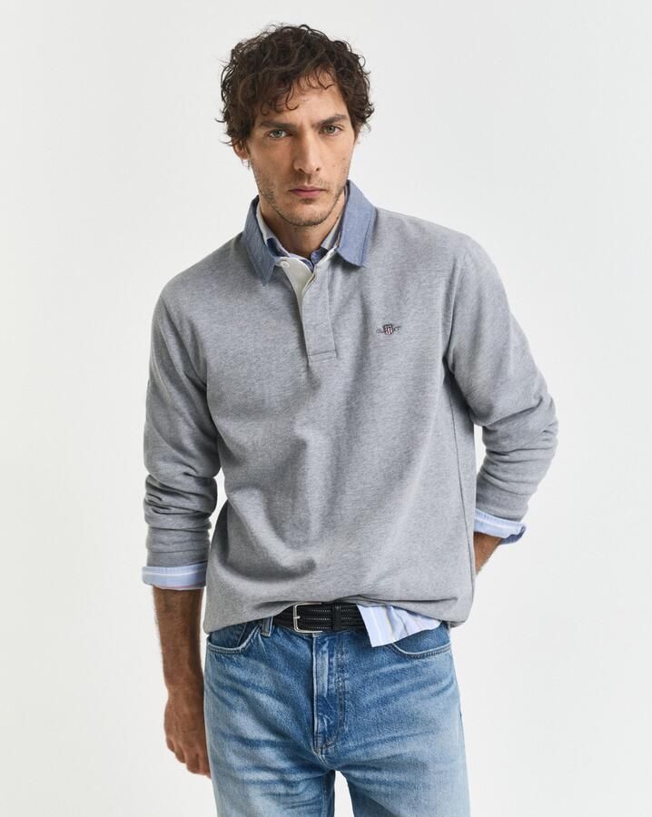Gant Poloshirt met lange mouwen REG CHAMBRAY HEAVY RUGGER - Foto 8